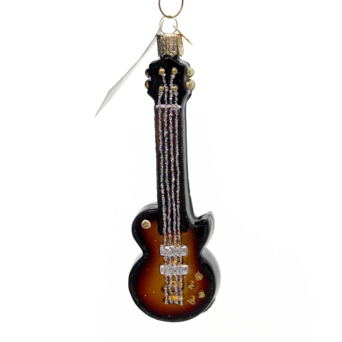 Bass guitar christmas ornament