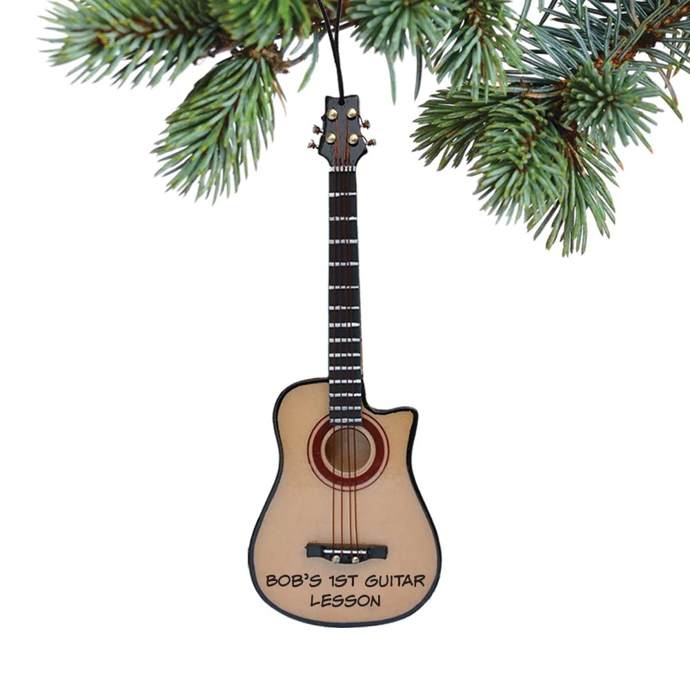 Bass guitar christmas ornament