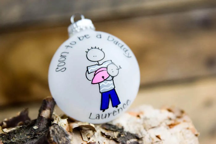 Daddy love christmas ornament personalized