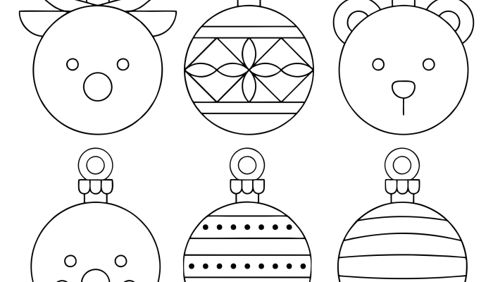 Christmas Ornament Coloring Pages Printable