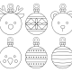 Christmas ornament coloring pages printable