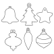 Felt christmas tree ornament templates