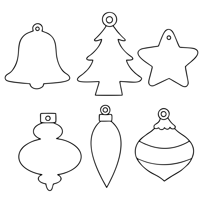 Felt christmas tree ornament templates